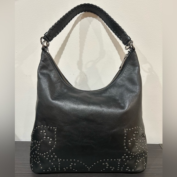 Coach Celeste Convertible Studded Hobo bag in black leather EUC - Picture 3 of 12